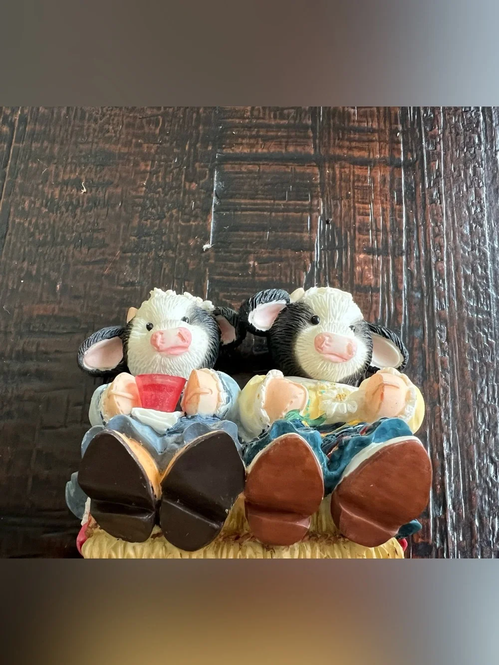 Mary’s Moo Moos Enesco Wallflowers DBL FIG “A Friend Is Always There Beside Moo”